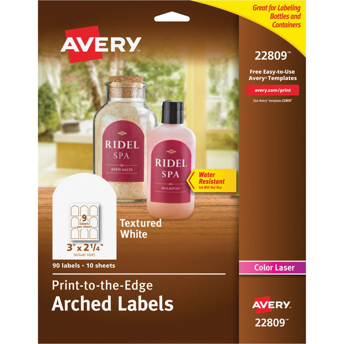 Avery&reg; Arched Labels - Sure Feed - Print-to-the-Edge - AVE22809