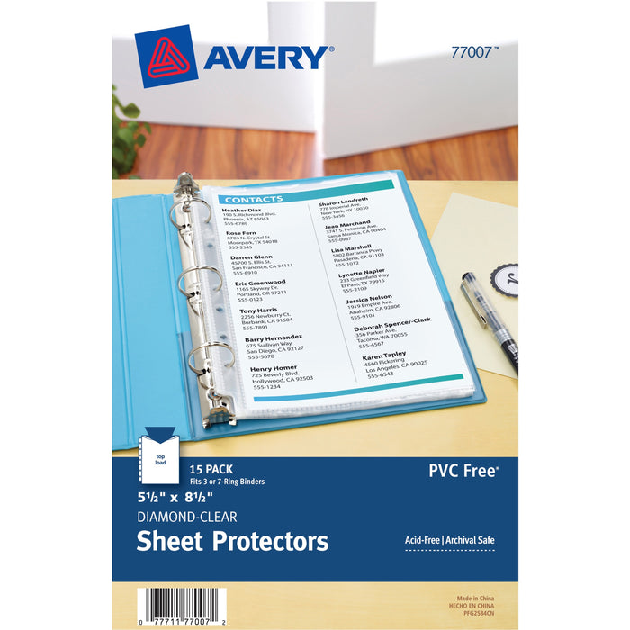 Avery&reg; Mini Diamond Clear Heavyweight Sheet Protectors - AVE77007