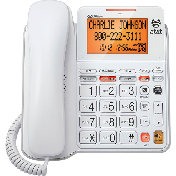 AT&T CL4940 Standard Phone - White - ATTCL4940