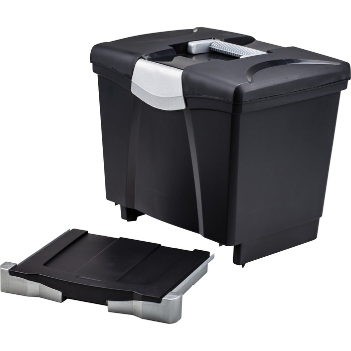 Storex Portable file Box with Drawer - STX61523U01C