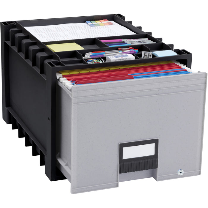 Storex Black/Gray Heavy-duty Archive Drawer - STX61178U01C