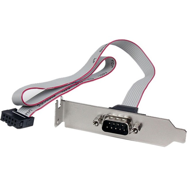 StarTech.com 1 Port 16in DB9 Serial Port Bracket to 10 Pin Header - Low Profile - STCPLATE9M16LP