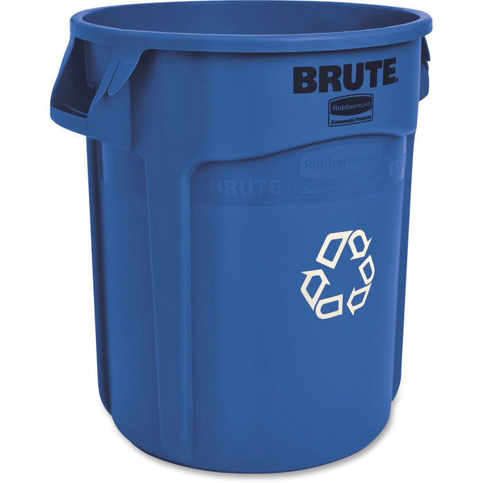 Rubbermaid Commercial Brute 20-Gallon Vented Recycling Container - RCP262073BLU
