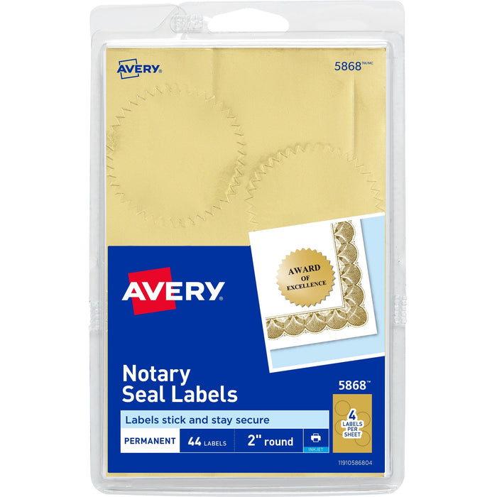Avery&reg; Printable Gold Foil Notarial Seals - AVE05868
