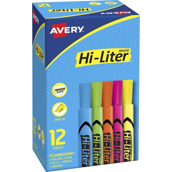 Avery&reg; Hi-Liter Desk-Style Highlighters - AVE98034