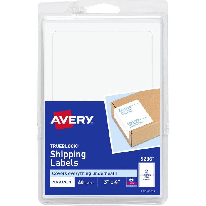 Avery&reg; TrueBlock Permanent Shipping Labels - AVE05286