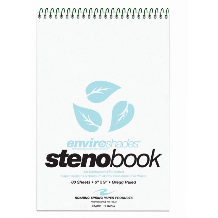 Roaring Spring Enviroshades Recycled Spiral Steno Memo Book - ROA12284