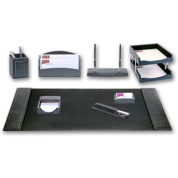 Dacasso Avellino Crocodile 9-Piece Desk Set - DACD2220