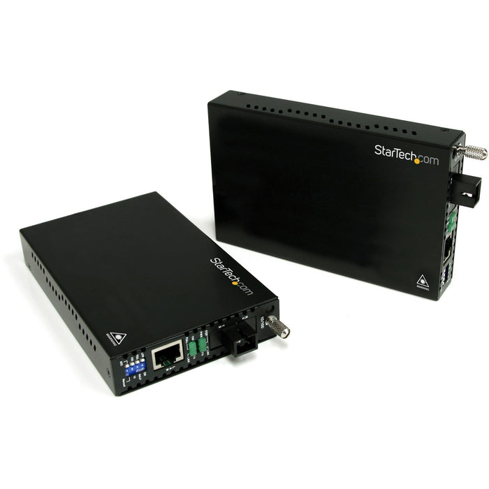 StarTech.com 10/100 Mbps Ethernet Single Mode WDM Fiber Media Converter Kit SC 20km - STCET90110WDM2