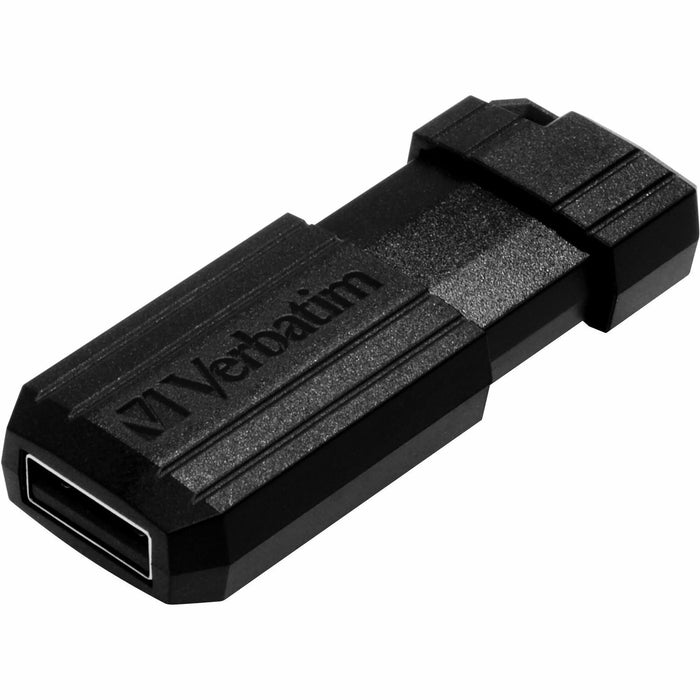 Verbatim 16GB Pinstripe USB Flash Drive - Black - VER49063
