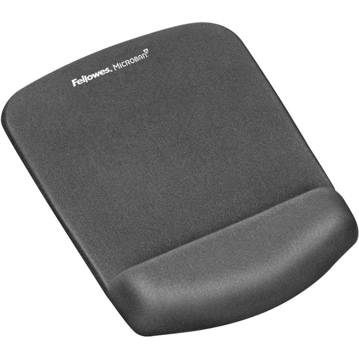 Fellowes PlushTouch&trade; Mouse Pad Wrist Rest with Microban&reg; - Graphite - FEL9252201