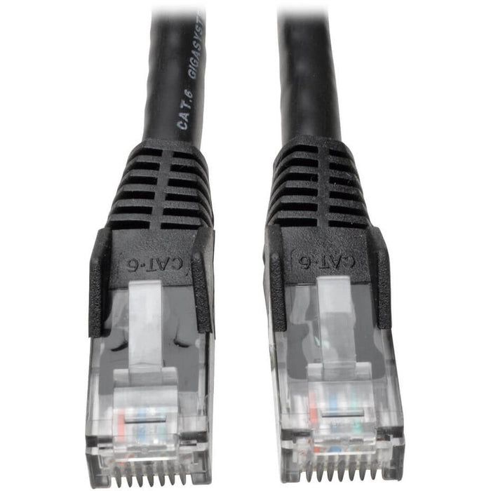 Tripp Lite 100ft Cat6 Gigabit Snagless Molded Patch Cable RJ45 M/M Black 100' - TRPN201100BK