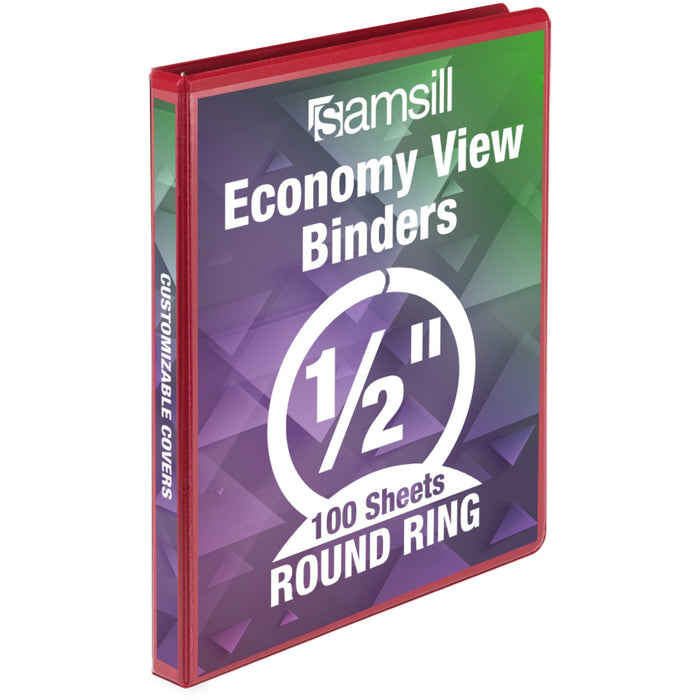 Samsill Economy 1/2" Round Ring View Binders - SAM18513