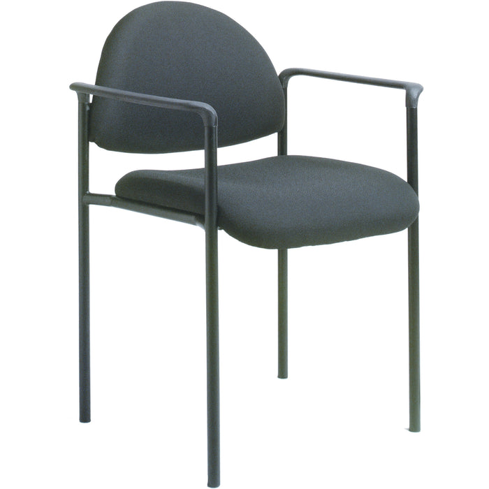 Boss Diamond Stacking Chair with Arm - BOPB9501BK