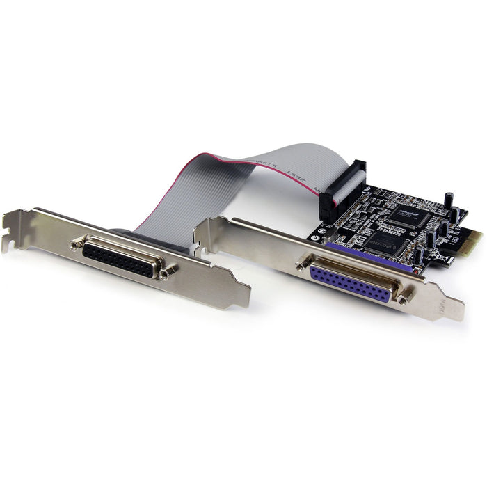 StarTech.com 2 Port PCI Express / PCI-e Parallel Adapter Card - IEEE 1284 with Low Profile Bracket - STCPEX2PECP2