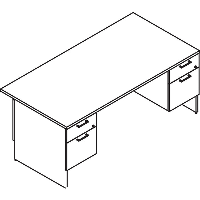 Lacasse Concept 300 Double Pedestal Desk - LAS31NEF3072FL