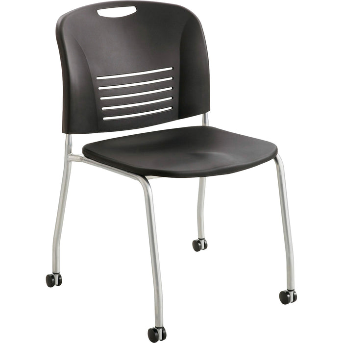 Safco Vy Straight Leg Stack Chairs with Casters - SAF4291BL