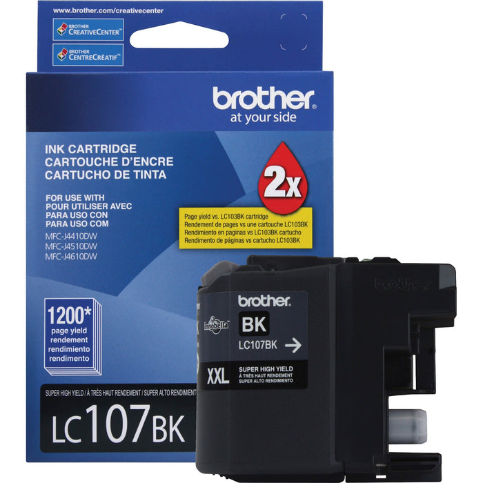 Brother Genuine Innobella LC107BK Super High Yield Black Ink Cartridge - BRTLC107BK