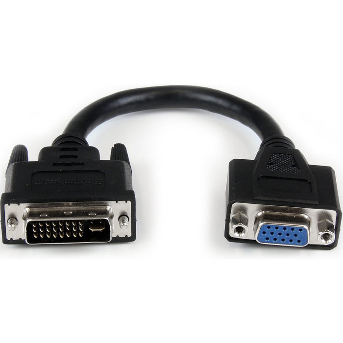 StarTech.com 8in DVI to VGA Cable Adapter - DVI-I Male to VGA Female - STCDVIVGAMF8IN