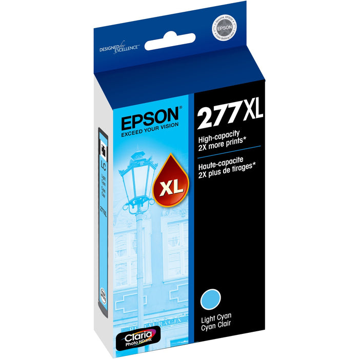 Epson Claria 277XL Original High Yield Inkjet Ink Cartridge - Light Cyan - 1 Each - EPST277XL520S