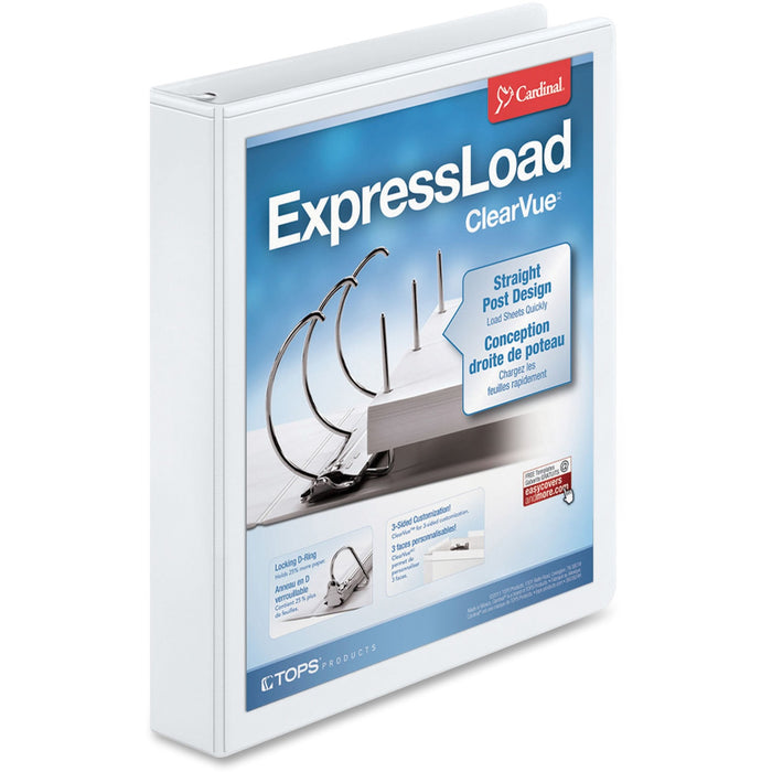 Cardinal ExpressLoad ClearVue Lock D-Ring Binder - CRD49110