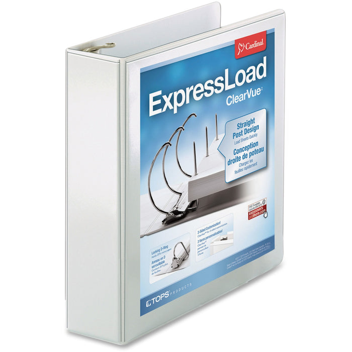 Cardinal ExpressLoad ClearVue Lock D-Ring Binder - CRD49120