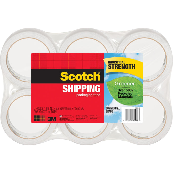 Scotch Greener Commercial-Grade Shipping/Packaging Tape - MMM3750G6
