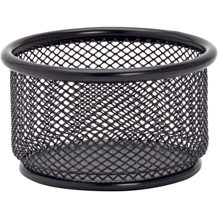 Lorell Black Mesh/Wire Paper Clip Holder - LLR84150