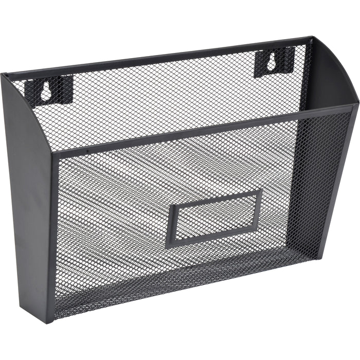 Lorell Black Mesh Wire Wall Pocket - LLR84144