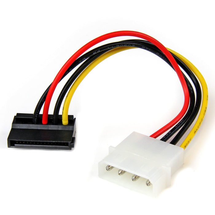 StarTech.com 6in 4 Pin LP4 to Left Angle SATA Power Cable Adapter - STCSATAPOWADPL