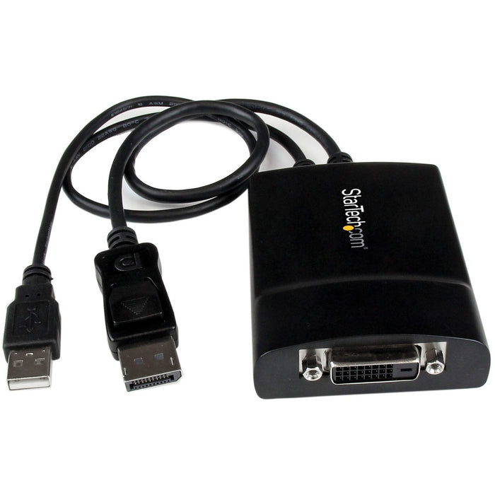 StarTech.com DisplayPort to DVI Dual Link Active Adapter, DisplayPort to DVI-D Adapter/Video Converter 2560x1600 60Hz, DP to DVI Adapter - STCDP2DVID2