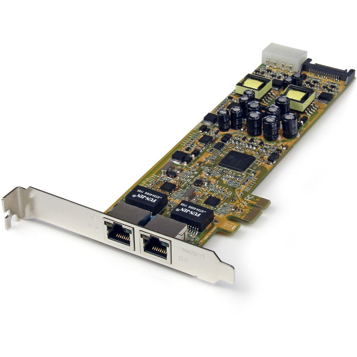 StarTech.com Dual Port PCI Express Gigabit Ethernet PCIe Network Card Adapter - PoE/PSE - STCST2000PEXPSE