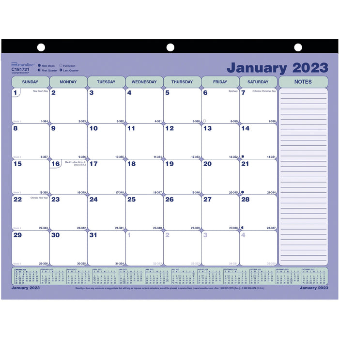 Brownline Monthly Desk/Wall Calendar 2023 - REDC181721
