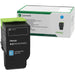 Lexmark Original High Yield Laser Toner Cartridge - Cyan - 1 Each - LEX80C0HCG Lexmark International, Inc