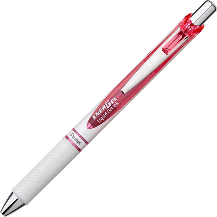 Pentel EnerGel Pink BCA Ribbon Pearl Retractable Liquid Gel Pen - PENBL77PWP