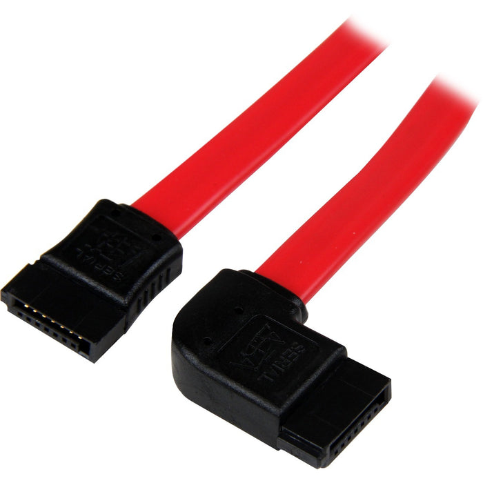 StarTech.com 18in SATA to Left Side Angle SATA Serial ATA Cable - STCSATA18LSA1