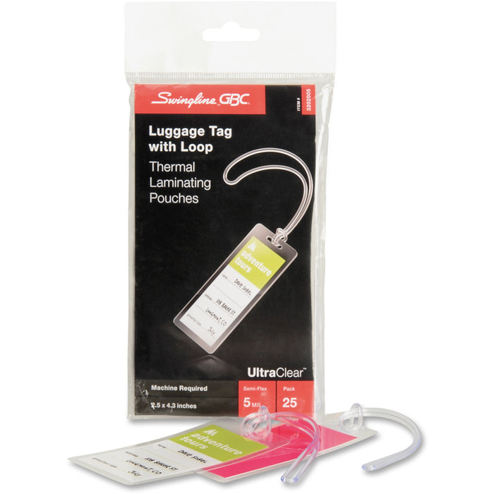GBC Ultra Clear Luggage Tag Thermal Laminating Pouches - GBC3202005