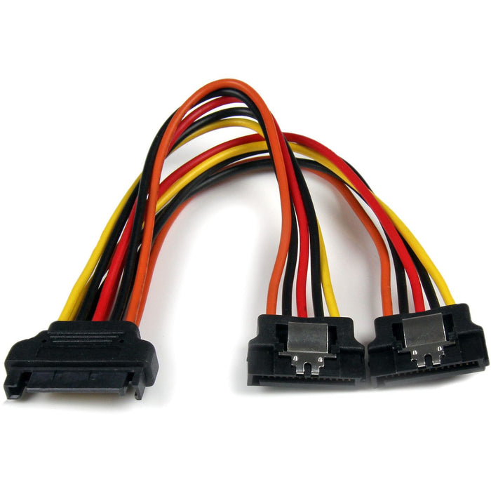 StarTech.com 6in Latching SATA Power Y Splitter Cable Adapter - M/F - STCPYO2LSATA