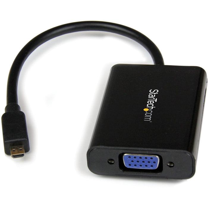 StarTech.com Micro HDMI&reg; to VGA Adapter Converter with Audio for Smartphones / Ultrabooks / Tablets - 1920x1080 - STCMCHD2VGAA2