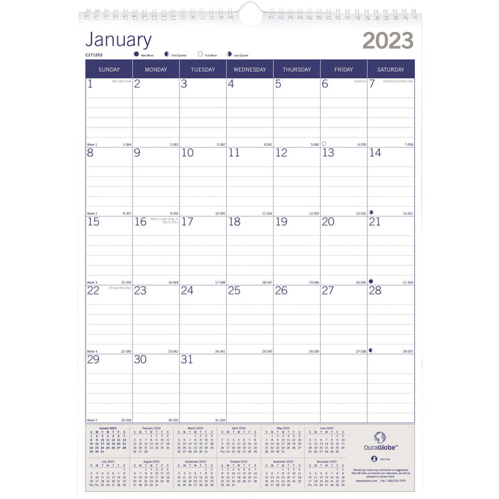 Blueline EcoLogix Wall Calendar - REDC171203