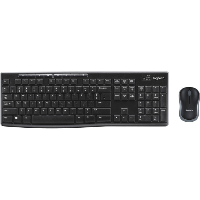 Logitech MK270 Wireless Keyboard and Mouse Combo for Windows, 2.4 GHz Wireless, Compact Mouse, 8 Multimedia and Shortcut Keys, 2-Year Battery Life, for PC, Laptop - LOG920004536