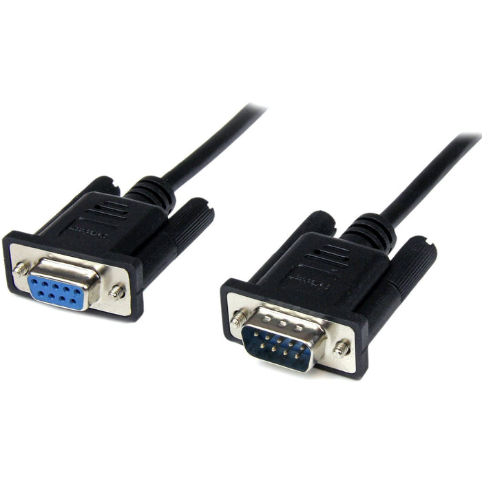 StarTech.com 1m Black DB9 RS232 Serial Null Modem Cable F/M - STCSCNM9FM1MBK