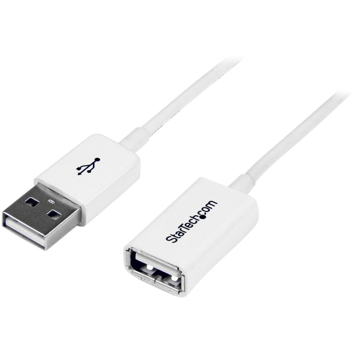 StarTech.com 1m White USB 2.0 Extension Cable A to A - M/F - STCUSBEXTPAA1MW