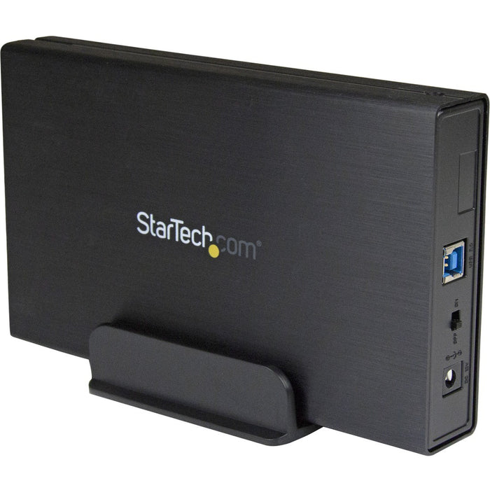 StarTech.com 3.5in Black USB 3.0 External SATA III Hard Drive Enclosure with UASP for SATA 6 Gbps - Portable External HDD - STCS3510BMU33
