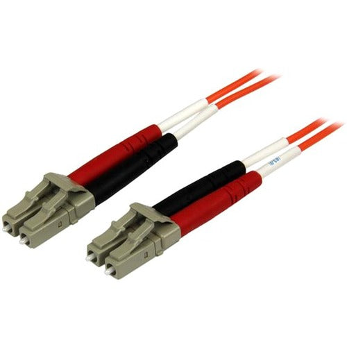 StarTech.com 5m Fiber Optic Cable - Multimode Duplex 50/125 - OFNP Plenum - LC/LC - OM2 - LC to LC Fiber Patch Cable - STC50FIBPLCLC5