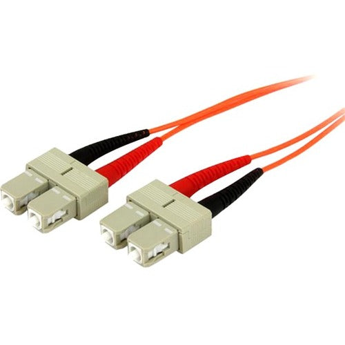 StarTech.com 5m Fiber Optic Cable - Multimode Duplex 50/125 - OFNP Plenum - SC/SC - OM2 - SC to SC Fiber Patch Cable - STC50FIBPSCSC5