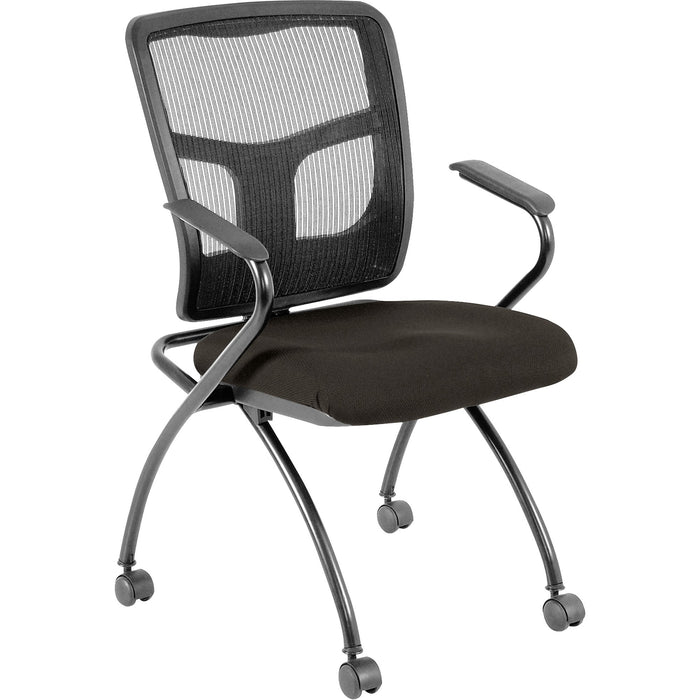 Lorell Mesh Back Fabric Seat Nesting Chairs - LLR8437404