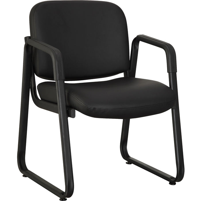 Lorell Black Leather Guest Chair - LLR84577