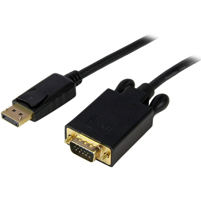 StarTech.com 10ft (3m) DisplayPort to VGA Cable, Active DisplayPort to VGA Adapter Cable, 1080p Video, DP to VGA Monitor Converter Cable - STCDP2VGAMM10B