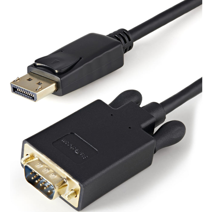 StarTech.com 3ft (1m) DisplayPort to VGA Cable, Active DisplayPort to VGA Adapter Cable, 1080p Video, DP to VGA Monitor Converter Cable - STCDP2VGAMM3B